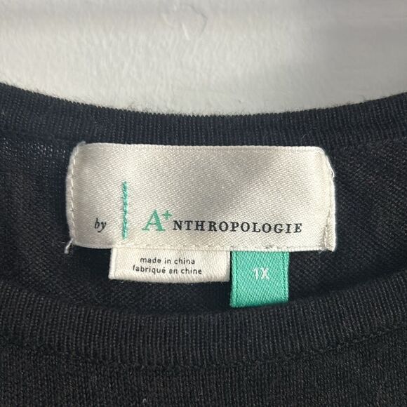 Anthropologie A+ Jamie Open-Shoulder Knit Top Size 1X - Picture 4 of 8